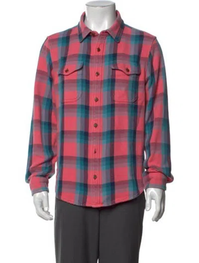 Pre-owned Outerknown Plaid Print Long Sleeve Shirt In Multicolor