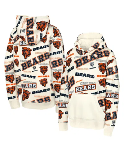 Outerstuff Kids' Big Boys' And Girls' Cream Chicago Bears Shake Bake Hoodie In Neutral