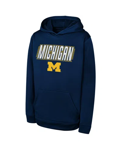 Outerstuff Big Boys' And Girls' Navy Michigan Wolverines Sack Party Performance Hoodie