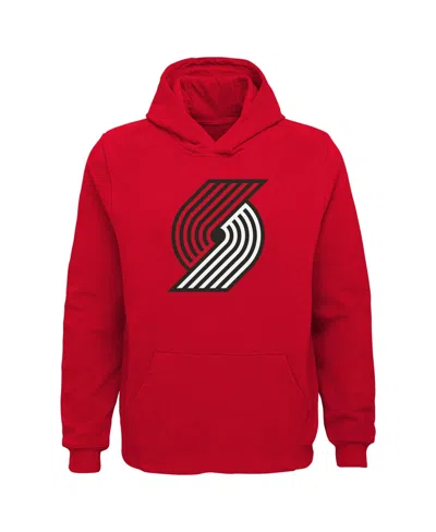 Outerstuff Kids' Big Boys' And Girls' Red Portland Trail Blazers Primary Logo Pullover Hoodie