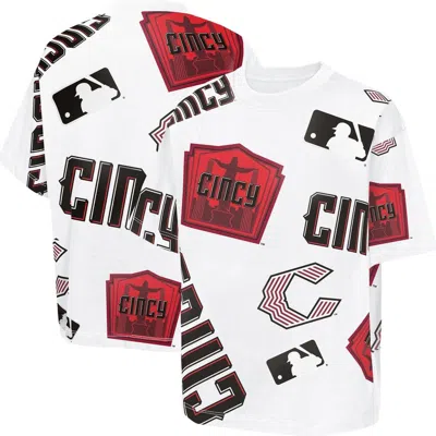 Outerstuff Kids' Youth   White Cincinnati Reds 2026 City Connect Circus Catch T-shirt