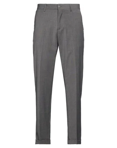 Outfit Out/fit Man Pants Charcoal Size 38 Polyester, Wool, Lycra In Gray