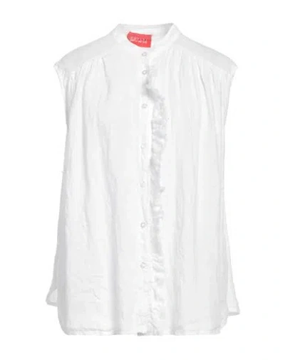 Ouvert Dimanche Woman Shirt White Size Onesize Linen