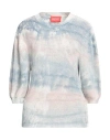 Ouvert Dimanche Woman Sweater Pastel Blue Size Onesize Cotton