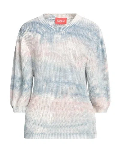 Ouvert Dimanche Woman Sweater Pastel Blue Size Onesize Cotton