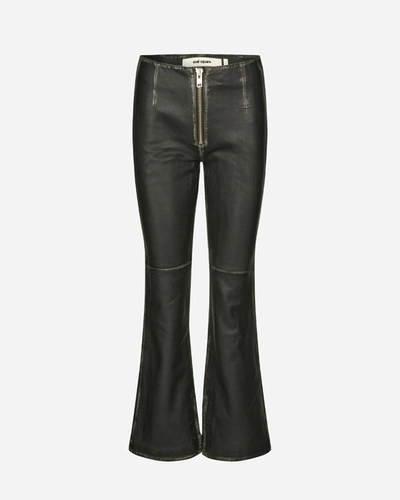 Oval Square Osrocker Leather Trousers In Black
