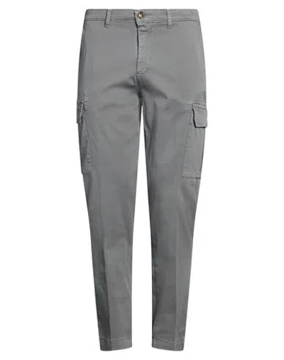Over-d Over/d Man Pants Grey Size 36 Cotton, Elastane In Gray