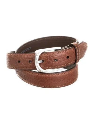 Pre-owned Overland Leather Belt In Brown