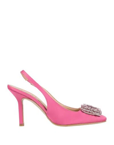 Ovyè Ovyé Woman Pumps Fuchsia Size 6 Textile Fibers In Pink