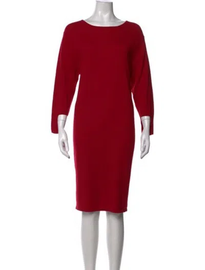 Pre-owned Oyuna Wool Knee-length Dress In Red