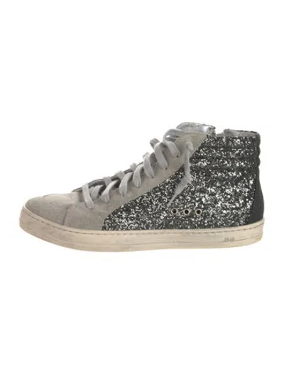 Pre-owned P448 Glitter Patterned Sneakers In Grey