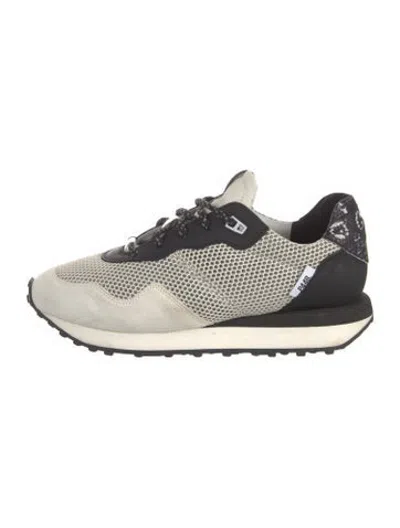 Pre-owned P448 Mesh Animal Print Sneakers In White