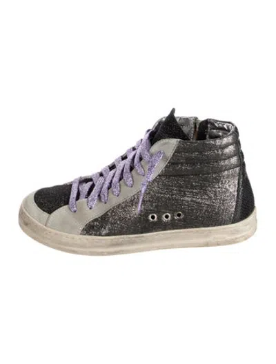 Pre-owned P448 Suede Animal Print Sneakers In Grey
