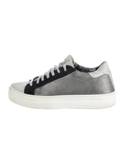 Pre-owned P448 Suede Patterned Sneakers In Grey