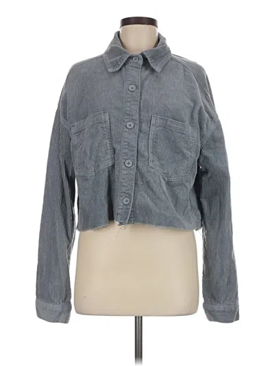 Pre-owned Pacsun Long Sleeve Button Down Shirt In Gray