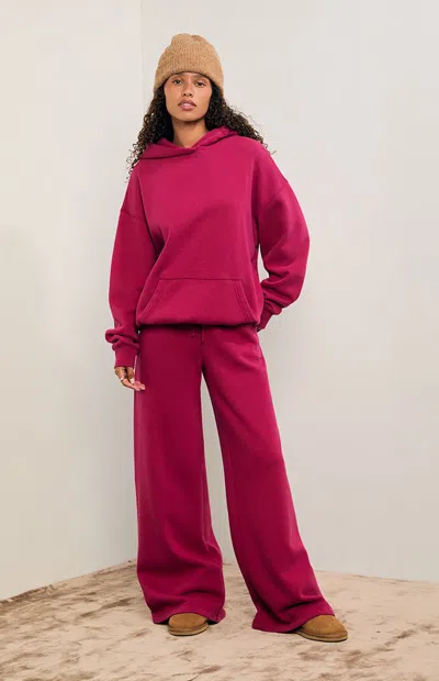 Pacsun Women's Ultra Soft Fleece Hoodie In Berry In Pink