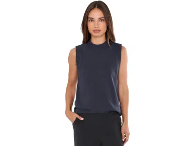 Pact Airplane Mock Neck Shell Women's Clothing Midnight Blue: Xl