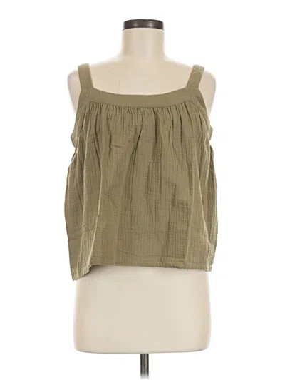 Pre-owned Pact Sleeveless Blouse In Green