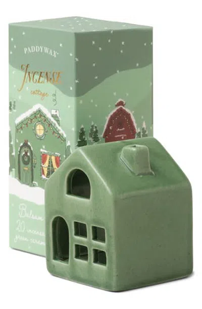 Paddywax Balsam Incense Ceramic Cottage In Green