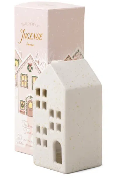 Paddywax Teakwood & Tobacco Incense Ceramic House In Pink