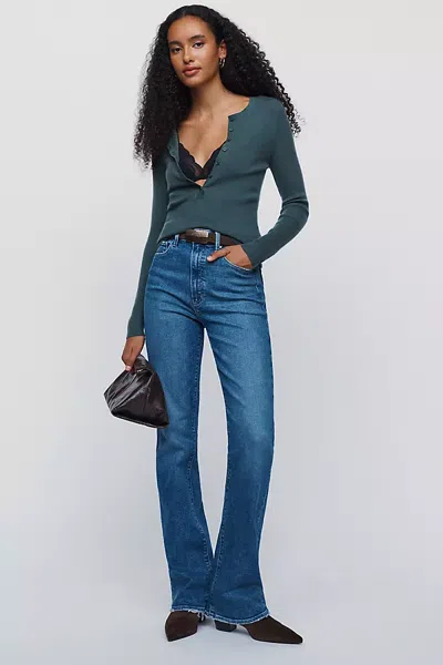 Paige Stevie High Rise Bootcut Jeans In Blue