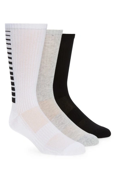 Pair Of Thieves 3-pack Assorted Bowo Cushioned Crew Socks In White