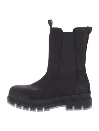 Pre-owned Pajar Leather Chelsea Boots In Black
