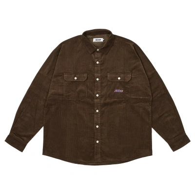 Pre-owned Palace Drop Shoulder Cord Shirt 'nice Brown'