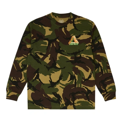 Pre-owned Palace P-3d Longsleeve 'woodland Camo' In Green