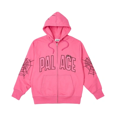 Pre-owned Palace Spider Zip Hood 'shock Pink'