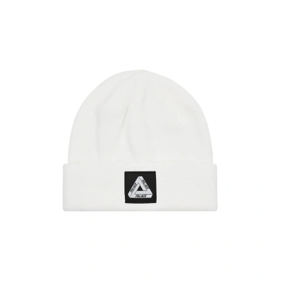 Pre-owned Palace Tri-ferg Patch Beanie 'white'