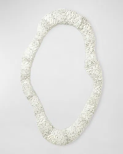 Palecek Reese Oval Mirror, Large In White