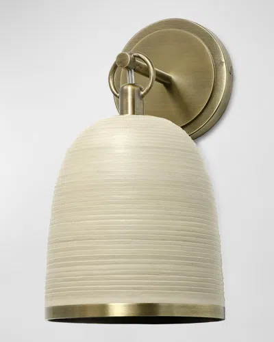 Palecek Rivoli Leather Sconce In Gold