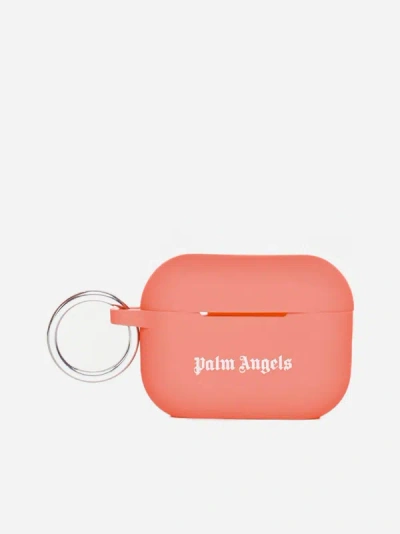 Palm Angels Airpods Pro Case In Pink,off White