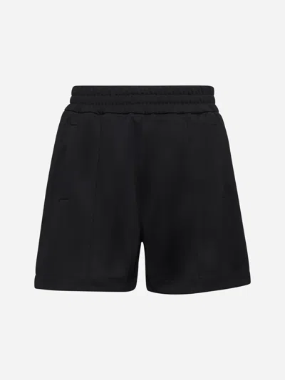 Palm Angels Black Curved Logo Track Shorts
