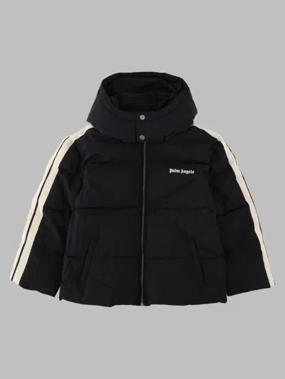 Palm Angels Kids Mini Puffer Jacket In Black