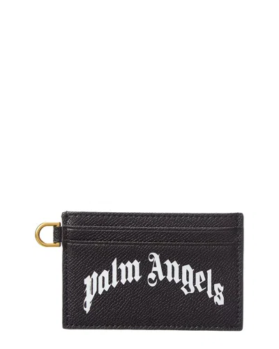 Palm Angels Leather Card Case In Black