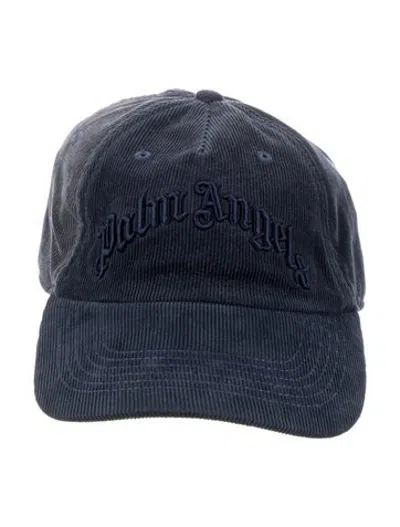 Pre-owned Palm Angels Logo Embroidered Baseball Cap In Blue
