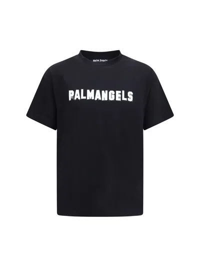 Palm Angels Palm Hills Print T-shirt In Black