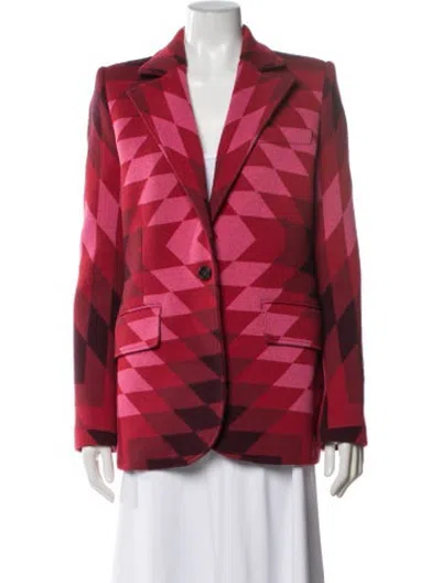 Pre-owned Palm Angels Patterned Blazer In Red