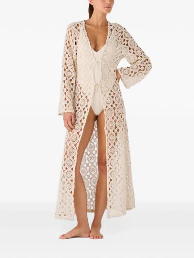Palmacea Habana Crochet-knit Cover-up In Neutrals