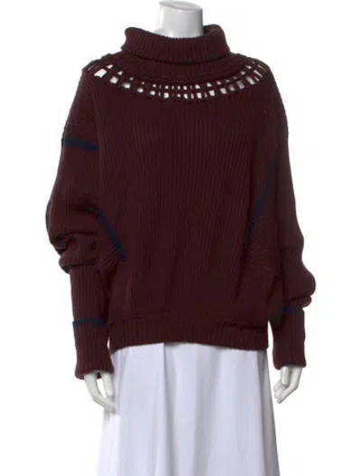 Pre-owned Palmer Harding Turtleneck Sweater In Burgundy