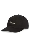 Palmes Alley Logo Adjustable Baseball Cap In Black