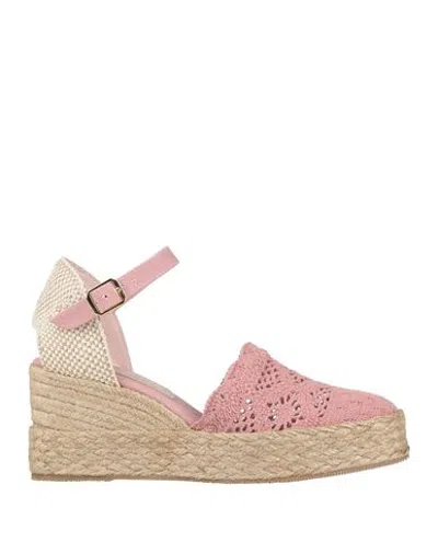 Paloma Barceló Palomitas By  Woman Espadrilles Antique Rose Size 8 Textile Fibers In Pink