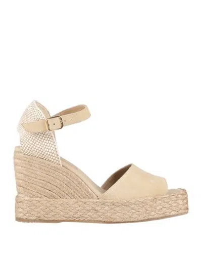 Paloma Barceló Palomitas By  Woman Espadrilles Beige Size 8 Leather, Textile Fibers In Multi