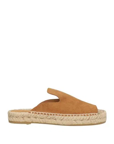 Paloma Barceló Palomitas By  Woman Espadrilles Camel Size 8 Leather In Neutral
