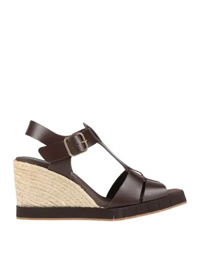 Paloma Barceló Palomitas By  Woman Espadrilles Chocolate Brown Size 6 Leather