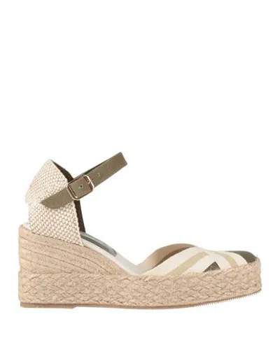 Paloma Barceló Palomitas By  Woman Espadrilles Military Green Size 8 Textile Fibers In Black