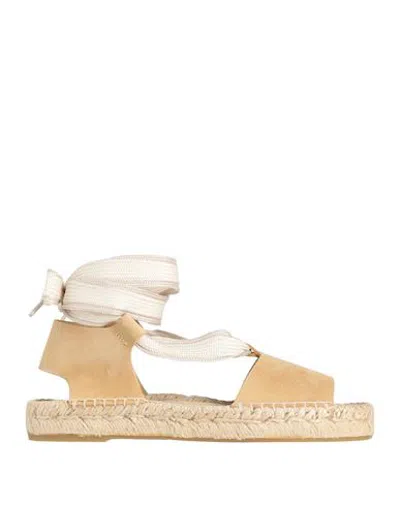 Paloma Barceló Palomitas By  Woman Espadrilles Sand Size 8 Leather In Multi