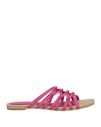 Paloma Barceló Woman Espadrilles Mauve Size 8 Leather In Pink